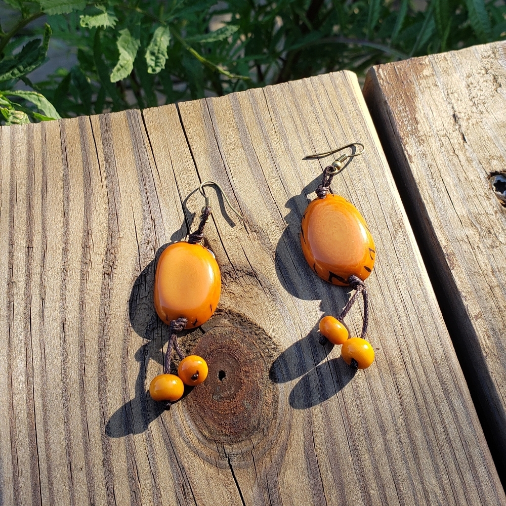 Handmade Tagua earrings